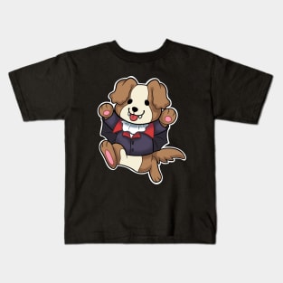 Vampire dressed pup Kids T-Shirt